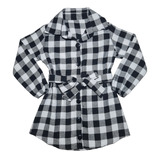 Chemise Camisa Infantil  Manga Longa Vestido Flanelado