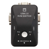 Conmutador Kvm Usb, 2 Puertos, Vga, Svga, Switch Box 2.0, Ra
