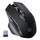 Inphic Mouse Inalámbrico Recargable, 2.4g Ergonómico Ratón S