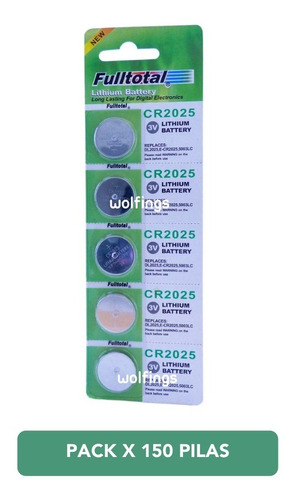 Pack X 150 Pilas Cr2025 Litio 3v Pc Alarma Reloj Balanza 