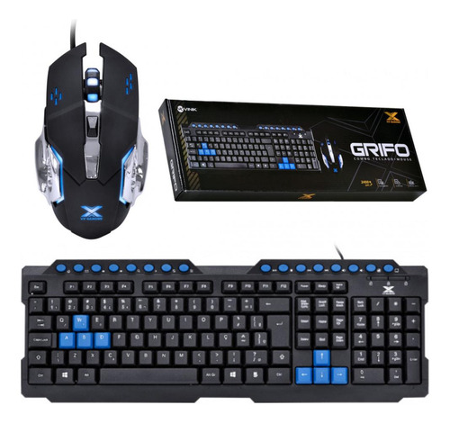 Kit Mouse Gamer Profissional Para Fps Led + Teclado Abnt2