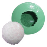 Forma Molde Silicone Sabonete Provence Esfera De Rosas G