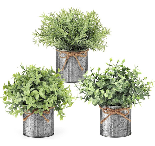 Plantas Macetas Artificiales Hogar Decorativas Bonsai 3pcs