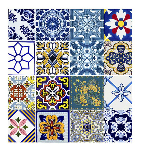 Vinilo 20x20cm Azulejos Estilo Mixo Deco Interior Estilo