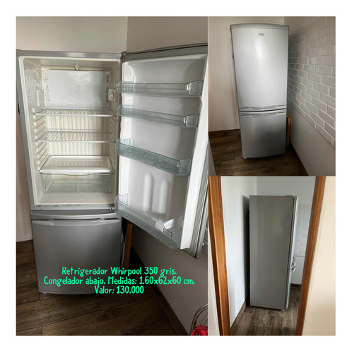 Refrigerador Whirpool Gris Plata