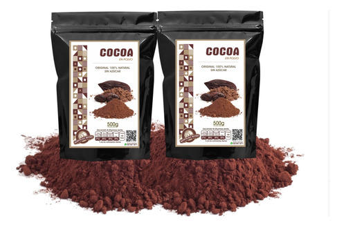 Cocoa Fina En Polvo 100% Natural Tipo Hershey's Sin Azúcar
