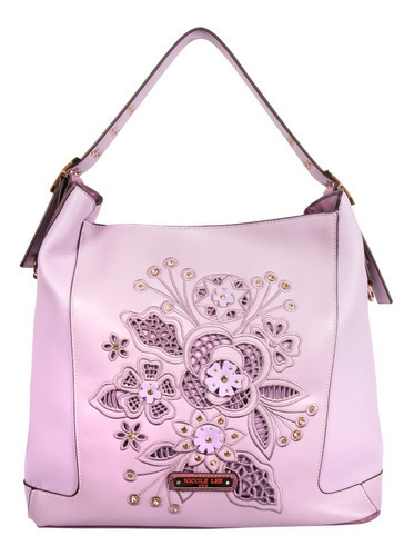 Bolsa Hobo Nicole Lee Con Corte Laser Y Bordado Ss22 Color Lila