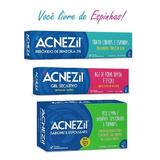 Kit Acnezil Sab Esfoliante 90g+gel Secativo 10g+ Acnezil 20g