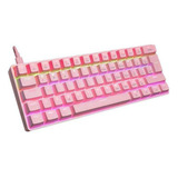 Teclado Mecanico Outemu Red 60% Rosa Oex Usb Ziggy Tc607rs