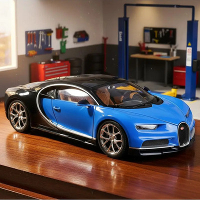 Miniatura Carro Burago Bugatti Chiron Escala 1:18