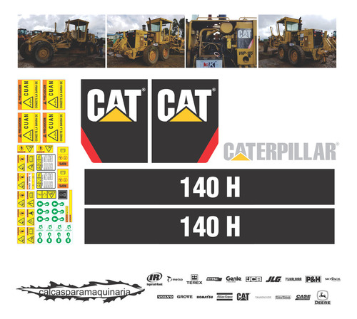 Kit De Calcas De Restauración Para Cat 140 H Motor Destapado