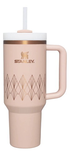 Caneca Stanley Quencher Deco Collection 1,18l Canudo Rosa Gl