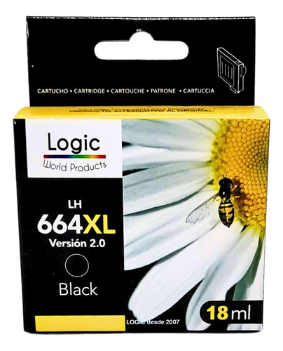 Cartucho 664 Cartridge Alternativo Negro 18ml Xl Versión 2.0
