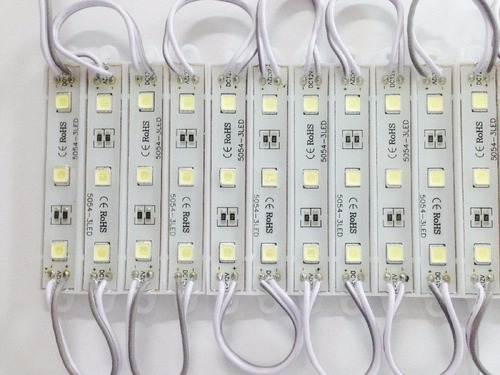 Kit X 10 Modulo 3 Led Piraña Blanco,rojo,amarillo,azul,verde