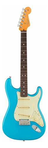 Guitarra Eléctrica Fender American Professional Ii Stratocaster De Aliso Miami Blue Brillante Con Diapasón De Palo De Rosa