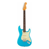 Guitarra Eléctrica Fender American Professional Ii Stratocaster De Aliso Miami Blue Brillante Con Diapasón De Palo De Rosa