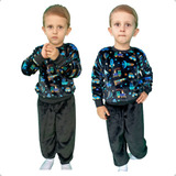 Conjunto Estampado Para Menino Em Fleece/soft/plush