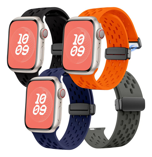 Correa Sport Magnetica Para Apple Watch Ultra Serie Todas 4p