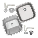 Kit Cuba Para Cozinha Tramontina + Tanque 40x40 Acetinado