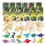 Kit Excavación Con Mini Dinosaurio Y Esqueleto Fósil