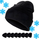 Kit 10 Touca De Frio Básica Lã Gorro Liso Adulto Inverno