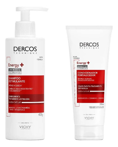 Kit Vichy Dercos Energizante Shampoo 400ml + Cond 150ml