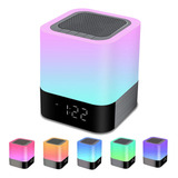 Luces Nocturnas Con Altavoz Bluetooth, Reloj Despertador, Re