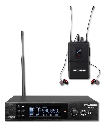 Sistema Monitoreo In-ear Stereo Uhf Ross Pa Fum-001