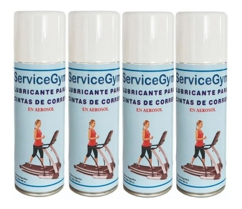 Cinta De Correr Aerosol Lubricante X 4 Unidades  Servicegym