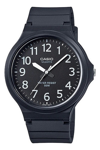 Reloj Casio Mw-240-1bvdf Hombre 100% Original Color De La Correa Negro Color Del Bisel Negro Color Del Fondo Gris Oscuro