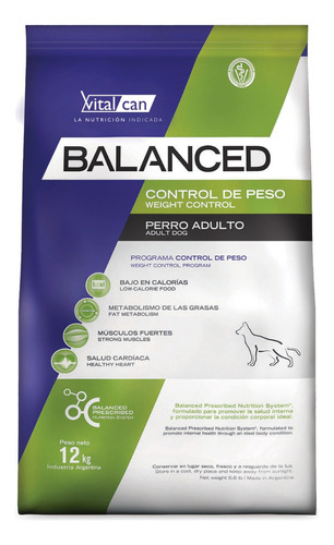 Balanced Perro Control Peso X 12kg