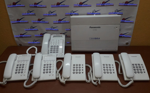 Conmutador Panasonic Kx-tes824 + Kx-t7730 Con 5 Teléfonos