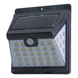 Lampara Panel Solar Aplique Exterior De 40 Led Con Sensor