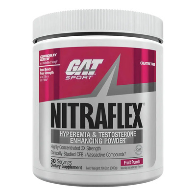 Pre Entreno Gat Nitraflex 300gr 30servicios Ponche De Frutas | Envío gratis