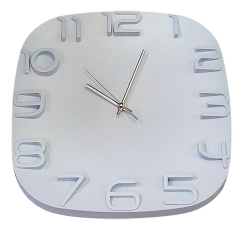 Reloj De Pared Moderno Cuadrado Con Numeros Gtia Newmar