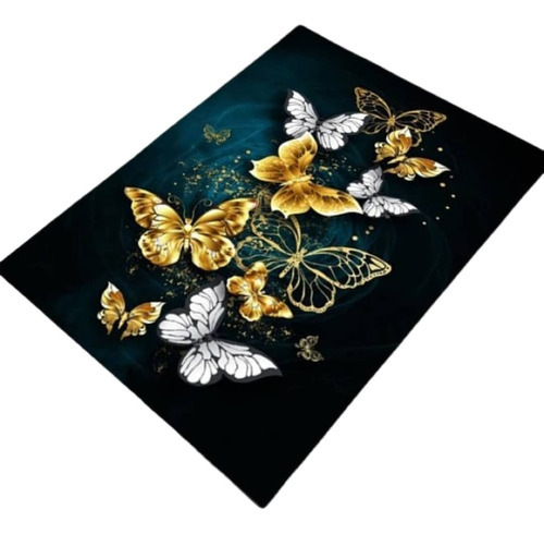  Alfombra Color Negro 3d  Antideslizante 2 0 0cm X 2 4 0cm 