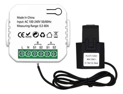 Medidor Tuya Zigbee Bidirecional De 2 Vias Com Sensor De Cor