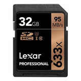 Cartão De Memória Lexar Lsd32gcb1-633  Professional 633x Com Adaptador Sd 32gb