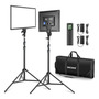 Neewer - Kit De Iluminación De Panel De Luz De Video Led De Neewer - Kit De Iluminación De Panel De Luz De Video Led De