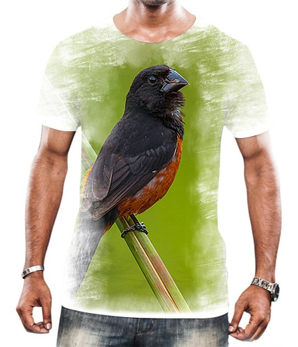 Camiseta Camisa Pássaros Procurados Curió Natureza Alta 3