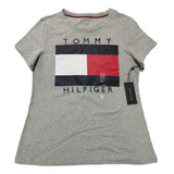 Playera Tommy Hilfiger De Dama Talla S Color Griss.