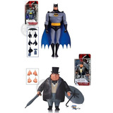 Pack C/2 Bonecos Batman E Penguin Animated Series Dc 