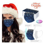 Máscara De Navidad Hombre Mujer Mascarilla Desechable Indust