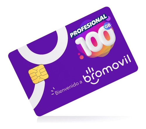Simcard Bromovil + Plan Profesional + 100gb + 30 Días 