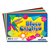 Bloco Criativo Escolar 120g 32 Folhas 8 Cores Romitec 