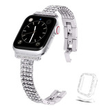 Funda + Correa De Metal Para Apple Watch 7 6 5 Se 3 P/mujer