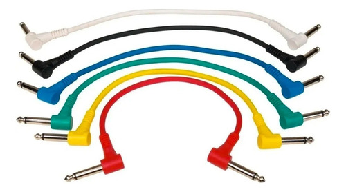 Cabo Para Pedal Rockcable Warwick 30cm Patch Cable Colorido