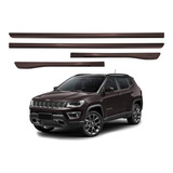 Jogo Friso Lateral Jeep Compass 2020 2021 Deep Brown0