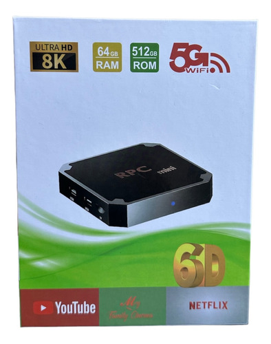 Tv Box Android 64gb Ram 512gb De Espacio 4k Wifi