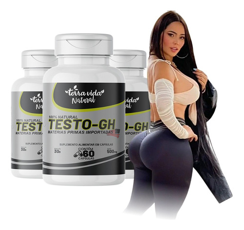 3testo Gh Massa Muscular Crescimento Bumbum, Coxas E Glúteos